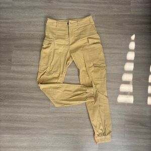 Tan Cargo Jogger Pants